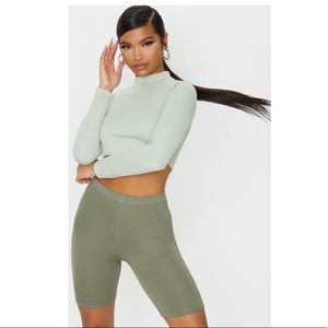 Pale Khaki Biker Shorts